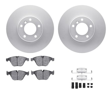 DYNAMIC FRICTION CO 4512-31192, Geospec Rotors with 5000 Advanced Brake Pads includes Hardware, Silver 4512-31192
